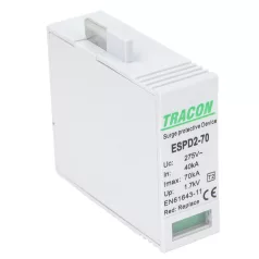   Tracon Uc:275V, In:40kA, Imax:70kA, Up:1,7kV ESPD2-70MO T2 AC típusú túlfeszültség levezető betét 70 M 5997374233781
