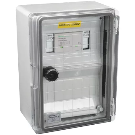 Tracon 320x210x130mm, IP65, DC1+2, Un=1000VDC SPBPVDC1BCS Túlfeszültség-védelmi doboz fotovoltaikus rendszerekhez 5997374231701