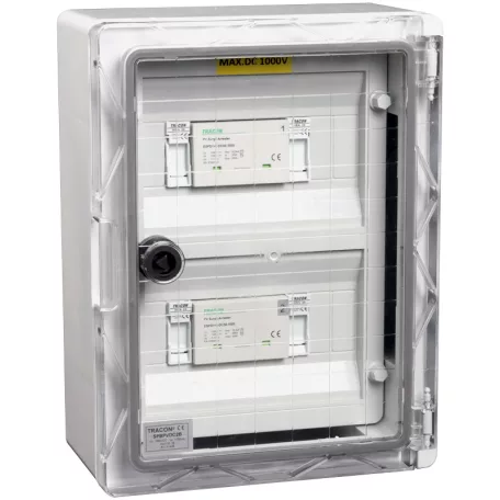 Tracon 330x250x130mm, IP65, DC1+2, Un=1000VDC SPBPVDC2B Túlfeszültség-védelmi doboz fotovoltaikus rendszerekhez 5997374231718