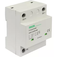   Tracon Ucpv: 800V; Iimp:12,5kA; In:20kA; Imax:50kA; Up:3kV ESPD1+2-DC50-600 T1+T2 DC típusú túlfeszültséglevezető, egybeépített 5997374222471