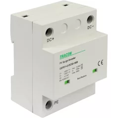   Tracon Ucpv: 1200V; Iimp:12,5kA; In:20kA; Imax:50kA; Up:4kV ESPD1+2-DC50-1000 T1+T2 DC típusú túlfeszültséglevezető, egybeépített 5997374222464