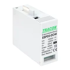   Tracon Ucpv: 1200V; In:20kA; Imax:40kA; Up:4kV; Var ESPD2-DC40-1000V T2 DC típusú V túlfeszültség levezető, betét 1000V 5997374222693