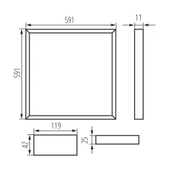 KANLUX LED keret AVAR N LED LED panel keret 26788