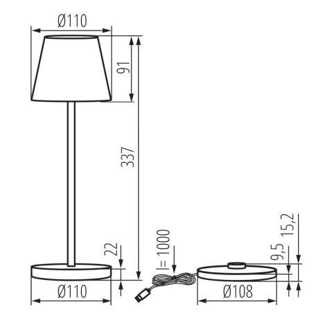 KANLUX LED asztali lámpa INITA LED IP54  36327