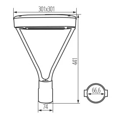 KANLUX Kültéri LED lámpatest PARCOLI  CCT  36435