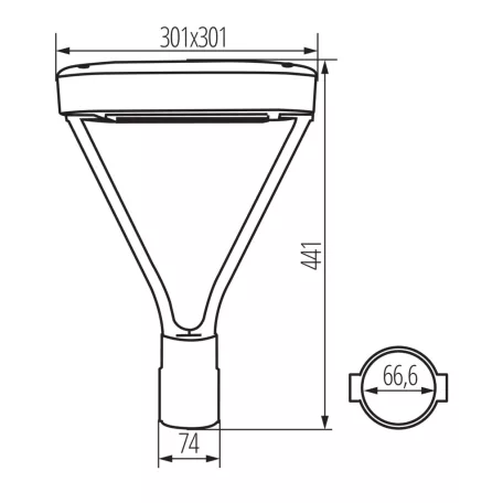 KANLUX Kültéri LED lámpatest PARCOLI  CCT  36435