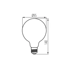 KANLUX LED fényforrás XLED G95C E27 gömb 39086