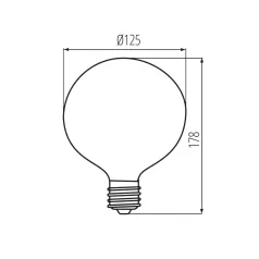 KANLUX LED fényforrás XLED G125C E27 gömb 39088