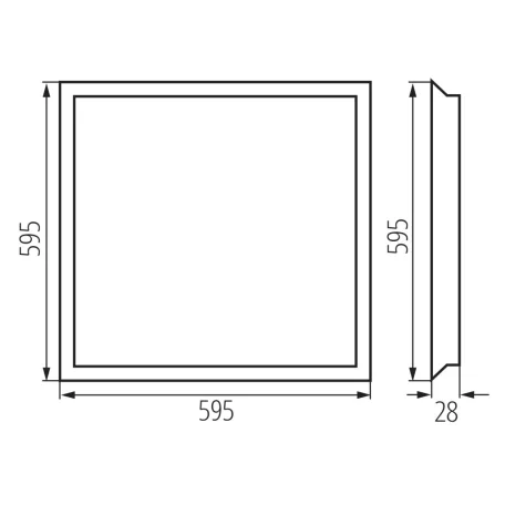 KANLUX Süllyesztett LED panel tápegység nélkül BLINGO UHRA táp: 37267-37270, 37272 39170