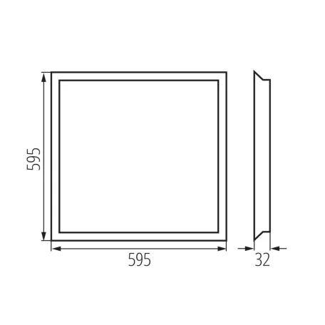 KANLUX Süllyesztett LED panel tápegység nélkül BLINGO UIP táp: 37269, 37270, 37272 39239